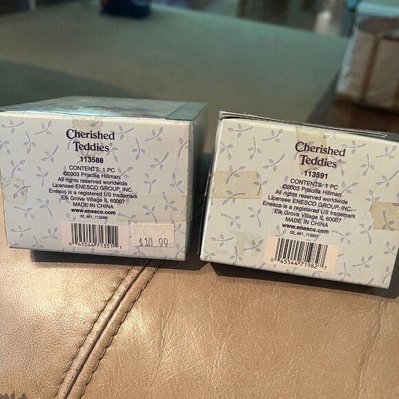 TWO NEW Cherish Teddies Bear Welcome Baby &Baby's Christening  113804 & 113504. - Picture 4 of 5